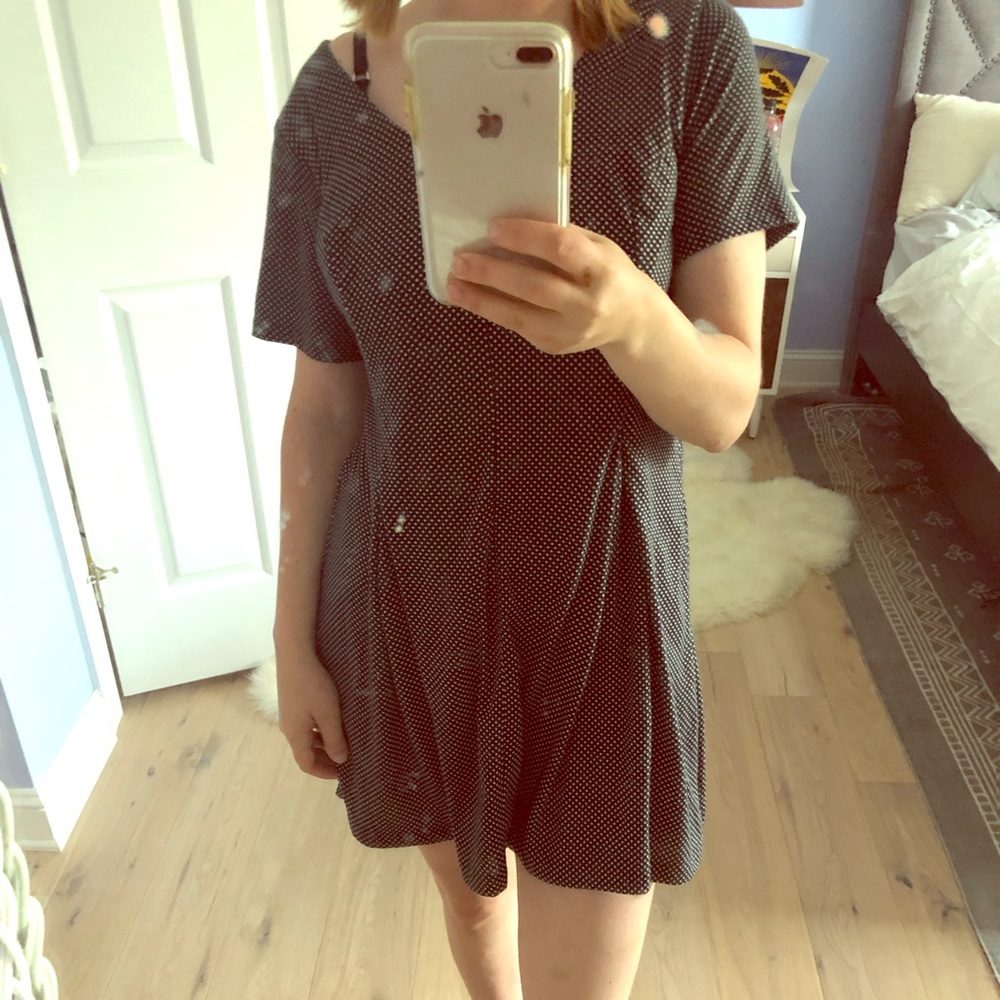 Vintage navy polka dot dress